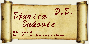 Đurica Duković vizit kartica